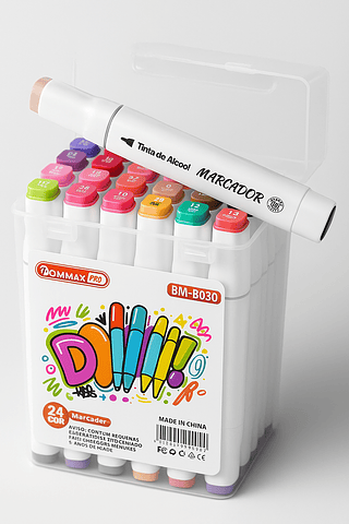 Kit Canetinha Ponta Dupla 24 Peças