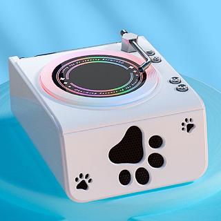 Mini Retro Alto-Falante Bluetooth De Portátil Discos De Vinil Retro Com FM TF Luz RGB