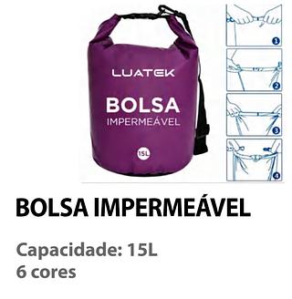 Bolsa impermeável silicone pode dobrar prova da agua 15L