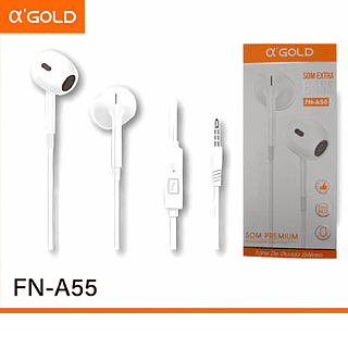 Fone com fio sem borracha