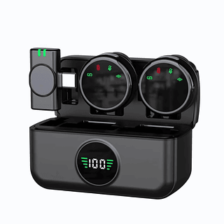 Microfone Lapela Sem fio 2 EM 1 Tipo C