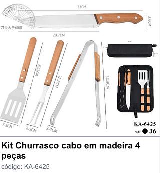 Kit de Churrasco 4 Peças （1C-4）