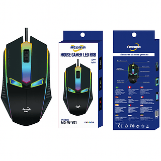 Mouse Gamer RGB DPI 1200 com Fio