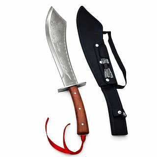 Facão Cabo De Madeira Dragão Chinês