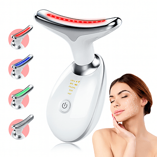 Massageador Facial Tratamento de Luz Led Lift Fototerapia (CORES VARIADAS)