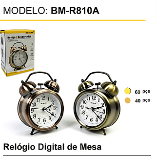 Relógio Despertador Luz Noturna