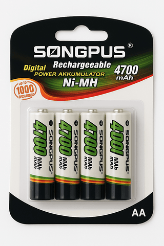 Pilha Recarregável 4700mah Aa Songpus