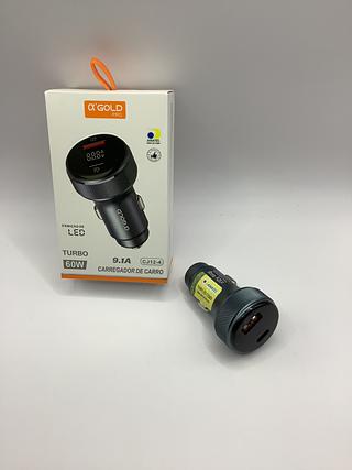 Carregador de carro USB TIPO C COM LED 9.1 60w