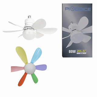 Ventilador De Teto C/ Lâmpada P/ Bucal (SOMENTE COLORIDO COMO NA IMAGEM)