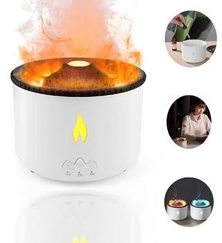 Umidificador aromatizador de ar formato vulcao 300ml