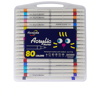 Kit Canetinha 80 CORES acrylic marker
