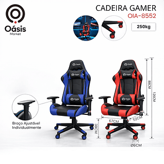 Cadeira Gamer Giratória Ergonômica