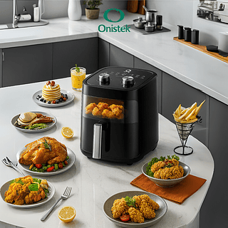 Fritadeira Air Fryer 3L Antiaderentente 1200w Sem Óleo 110v Onistek