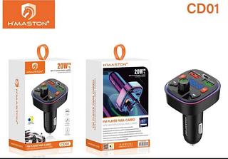 Receptor Transmissor Veicular Rádio FM Tipo-C USB Pendrive Bluetooth