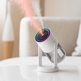 Umidificador de Ar com projetor de luzes led 280ml