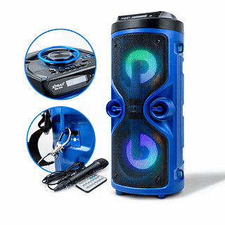 Caixa de Som Portátil Bluetooth com LED RGB 50W