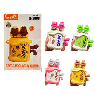 Garrafa termica infantil 2 bicos kawai 680ml