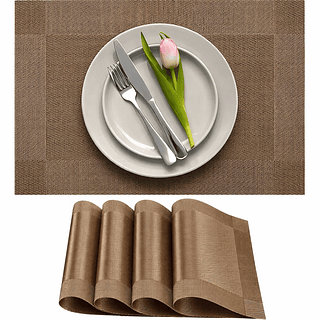 Jogo Americano Kit 12 Peças P/ Mesa de Jantar Impermeável (Envio Aleatório)