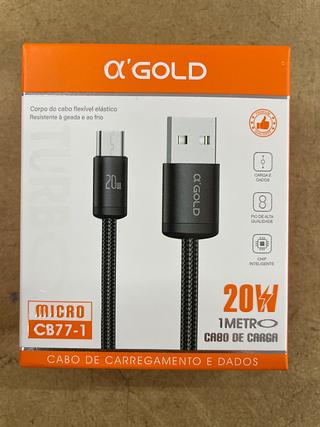 Cabo USB V8 20w 1M A’gold