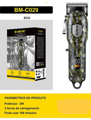 Maquina de cortar cabelo com viso 3W CAMUFLADO