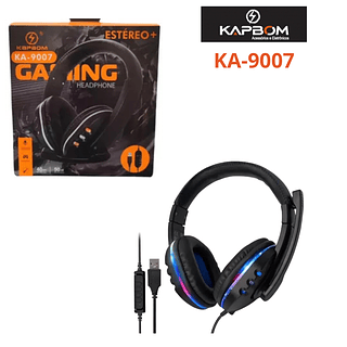 Headphone gamer com fio USB RGB