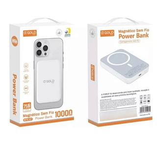 MAG SAFE 7.5W INDUÇÃO MAGNÉTICA 10000mAh GOLD (1N-3)