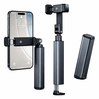 Suporte Celular Mesa Gravação Conteúdo Rotação 360 Ajustável Cor Cinza