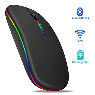 Mouse sem fio + BLUETOOTH silencioso (RECARREGÁVEL)