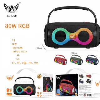 Caixa de SOM 80W RGB ALTOMEX