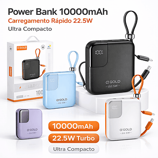 POWER BANK portatil 1000mAh TURBO pequeno 22.5W