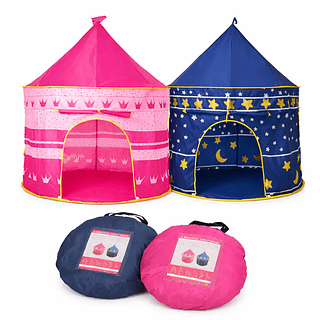 Cabana Infantil Barraca de Castelinho Dobrável (ROSA E AZUL)
