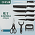 Kit Facas para Churrasco Antiaderente Corte Navalha 8 peças PRETAS