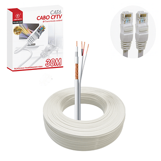 Cabo CFTV CAT6 30M - Kapbom