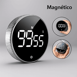 Cronômetro De Cozinha Rotativo Digital Magnético Manual Kapbom