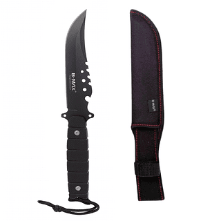 Faca Camping Tática Aço Inox com Bainha B-max