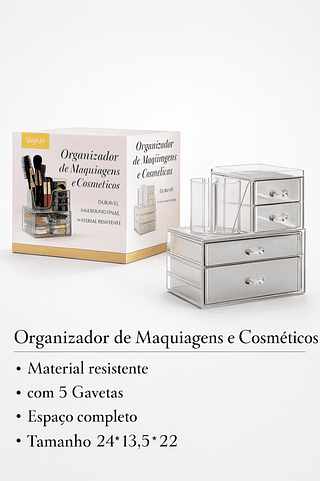 Maquiagens e cosmeticos 5 GAVETAS