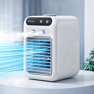 Mini Ventilador e Umidificador De Refrigeração