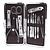 Kit Manicure 12 Peças - Estojo de Couro