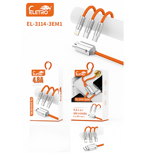 Cabos de dados 4.8 3em1 (Tipo-c / V8 / IOS)