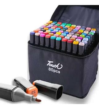 PROMOÇÃO: Kit Canetinha Ponta Dupla 80 CORES