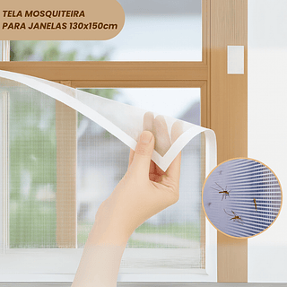 Tela Mosquiteira B-MAX 130x150cm – Proteção Contra Mosquitos e Insetos
