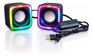 CAIXA DE SOM PARA PC COM LED