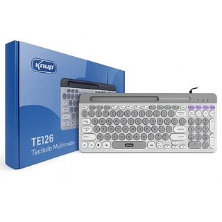 Teclado Multimidia Silencioso Teclas Redondas Antiderrapante