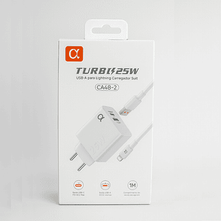 Carregador Turbo 25w USB Lightning 1m a'Gold
