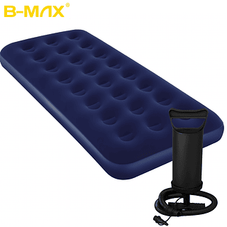 Colchão Inflável Solteiro Camping Multiuso + Mais Bomba De Ar