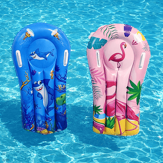 Boia Inflável Infantil Espreguicadeira de piscina (Flamingo Tropical Rosa ou Tubarão Azul)
