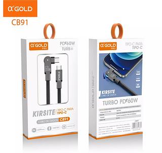 Cabo para dobravel 180 grau PD60W USB TIPO-C PARA TIPO-C