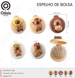 Escova de bolsa com espelho