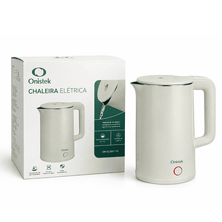 Chaleira Elétrica Moderna Branca 1.6L 1500w 110v