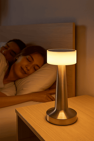 Luminaria De Mesa LED 3 Cores Sensor De Toque Recarregável